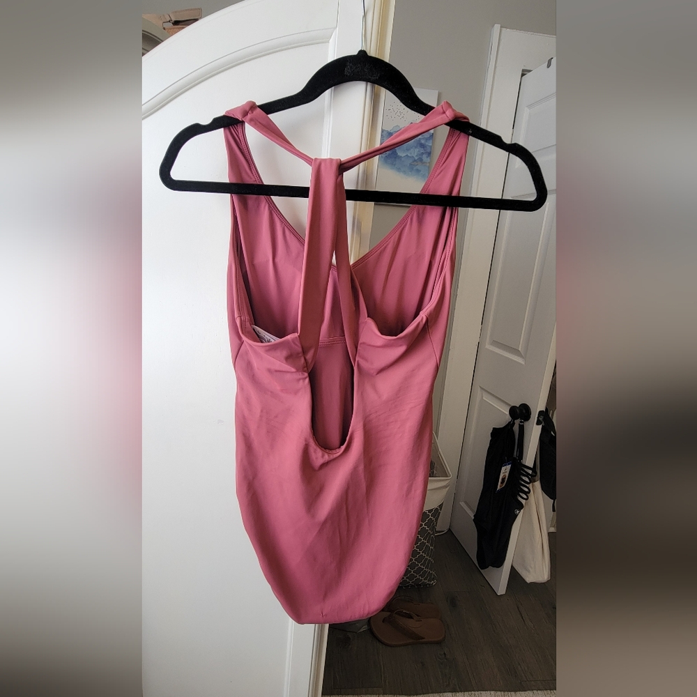 Andie Swim Dusty Rose X-back Swimsuit - Picture 2 of 4